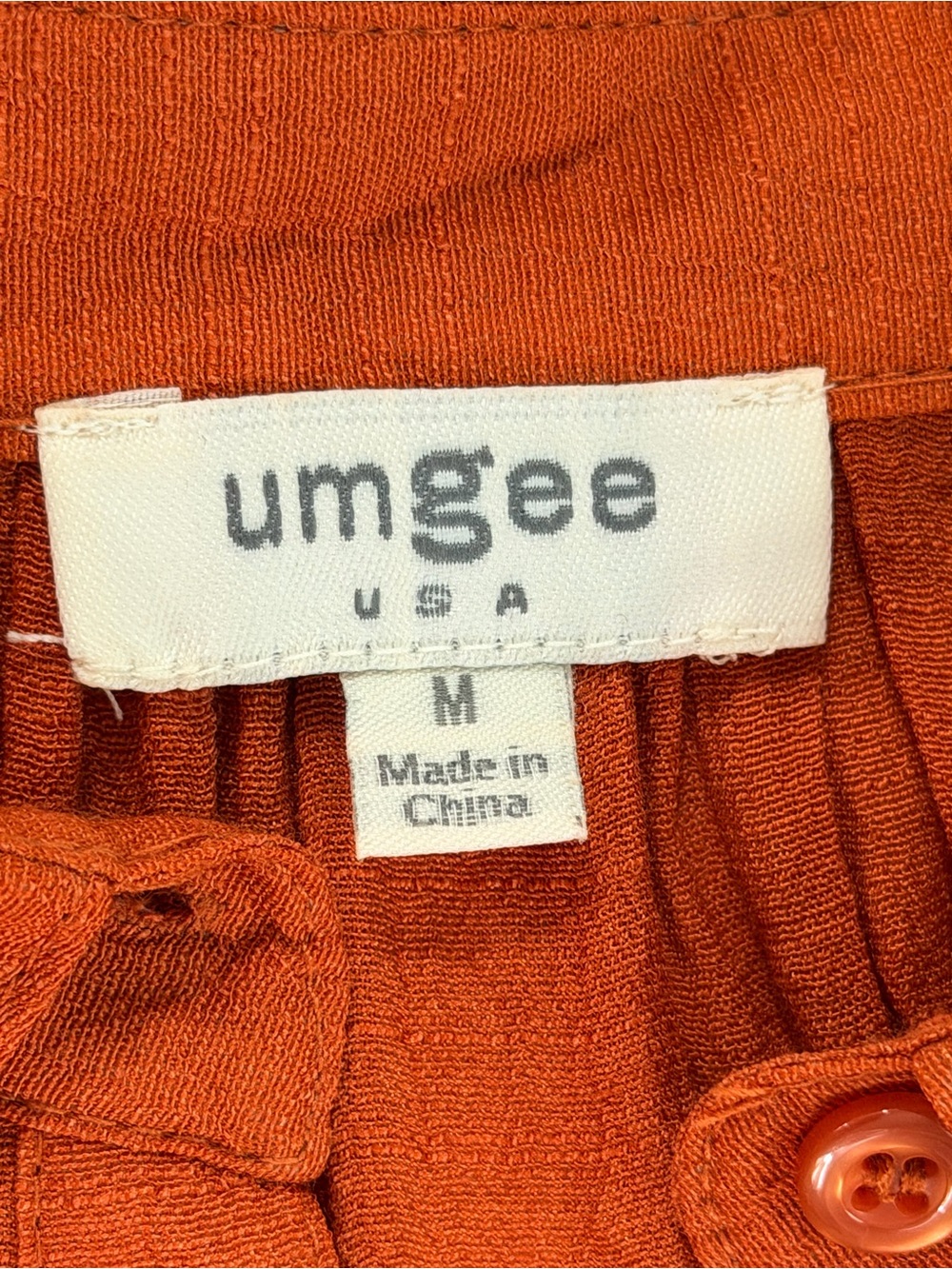 Umgee Rust High-Low Button Front Tunic Top M - Picture 2 of 9